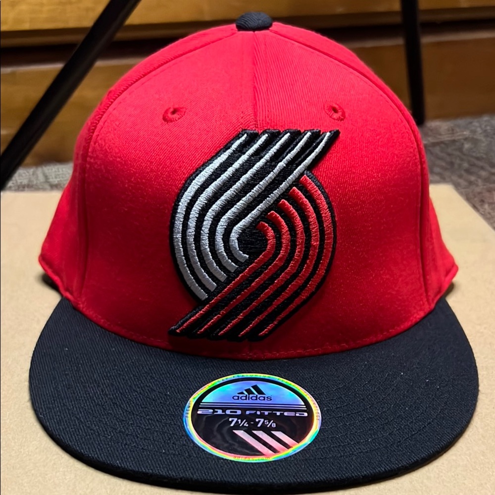 Adidas Red and Black Cap NBA Portland Trailblazers